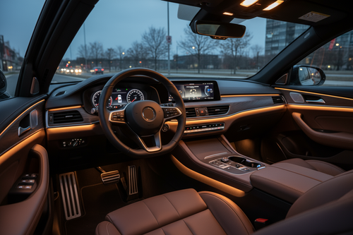 car with regular ambient lighting