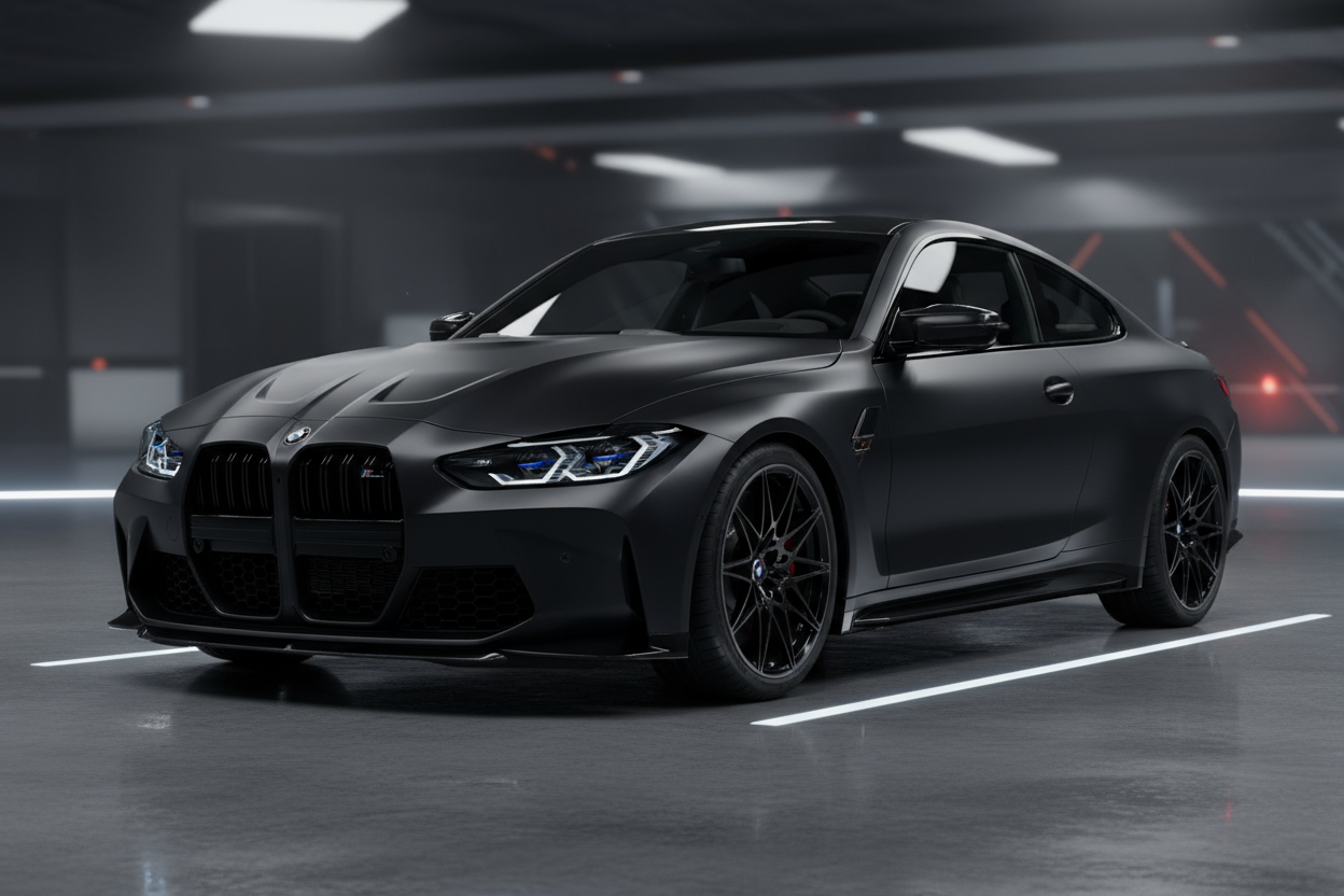 satin black 2023 bmw m4 competition 